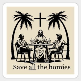 Save all the homies Minimalist Blackwork Sticker